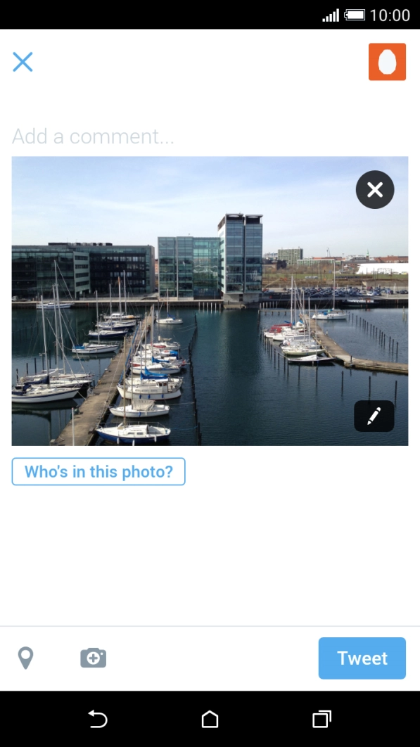 Press the text input field.
