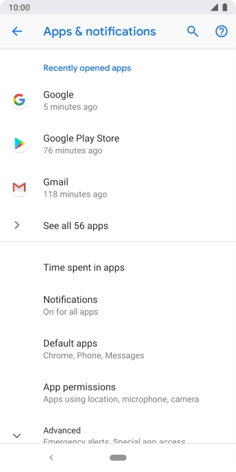 Press See all ‹› apps. Press See all ‹› apps.