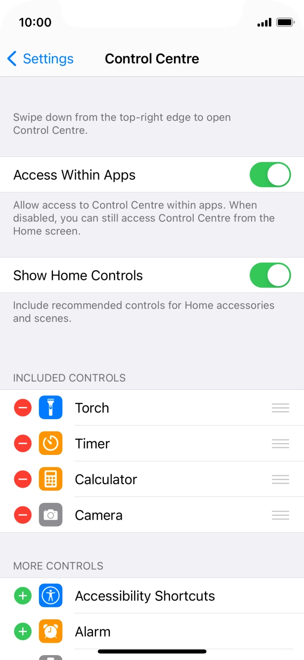Press the indicator next to 