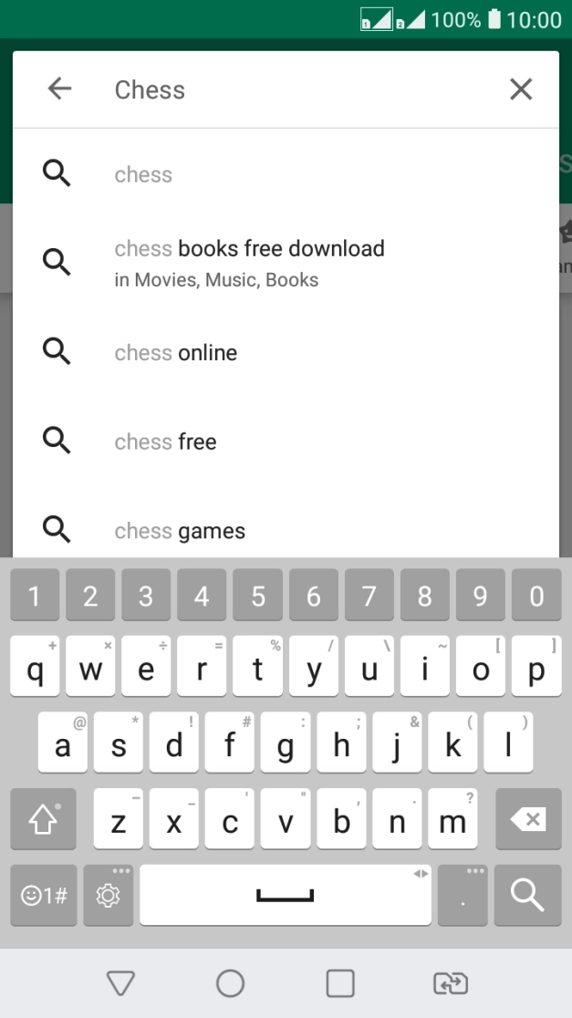 Key in the name or subject of the required app and press the search icon.