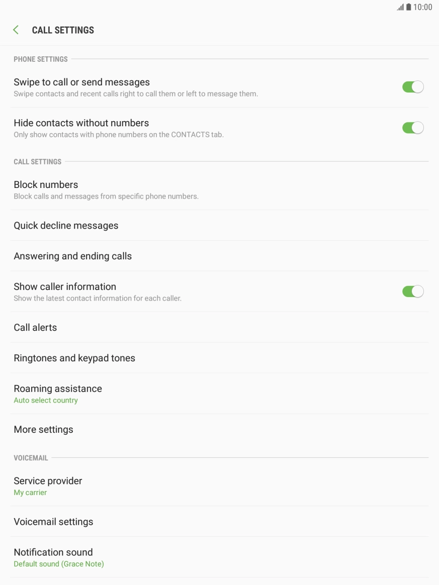 Press More settings.