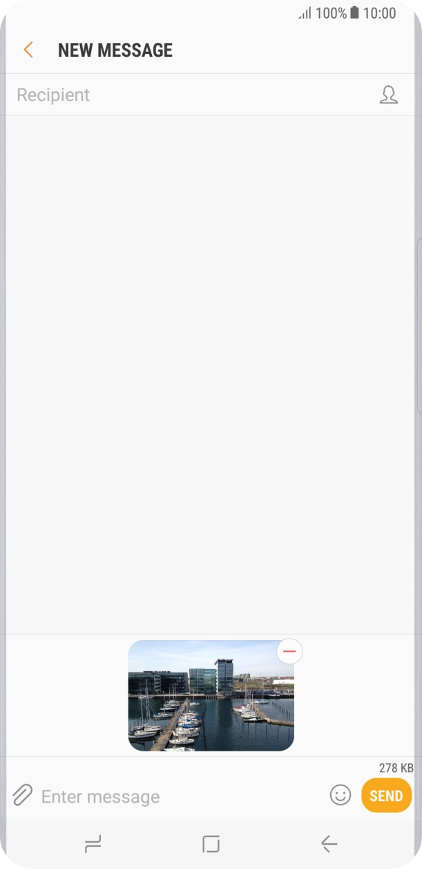 Press the search field and key in the first letters of the recipient's name.