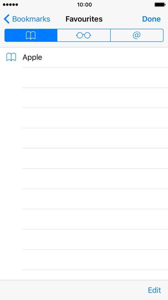 Press the required bookmark.