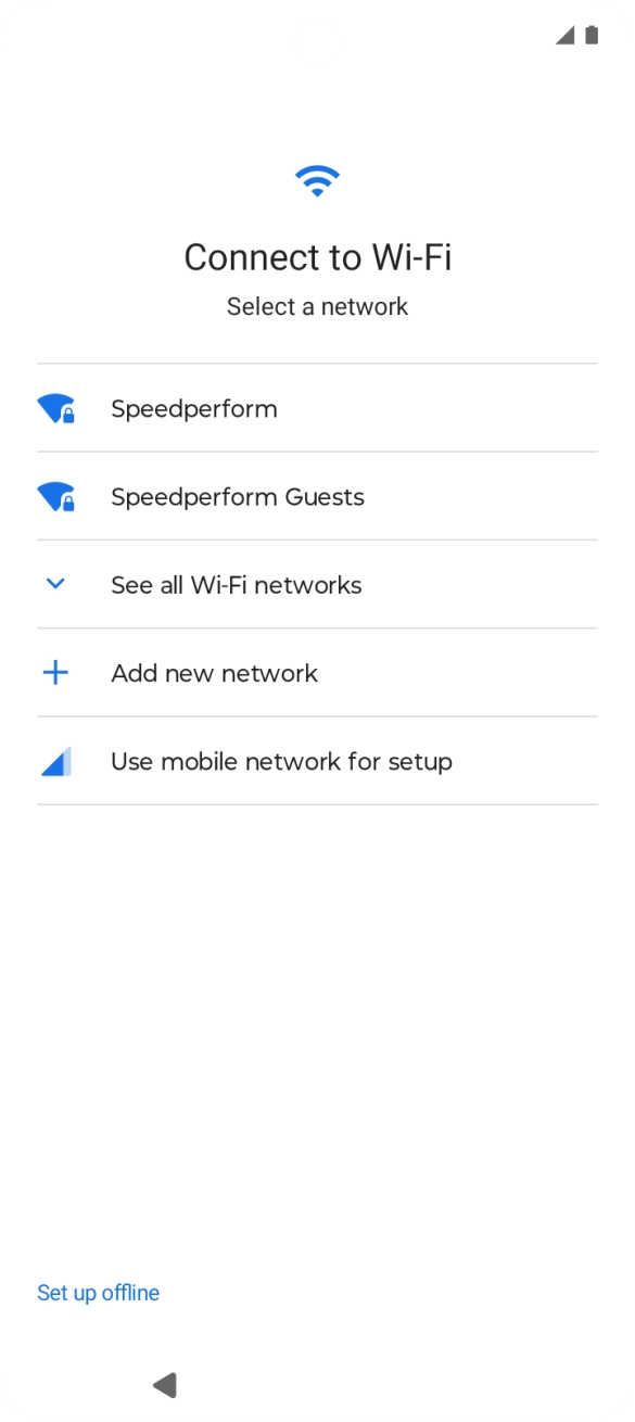Press the required Wi-Fi network.