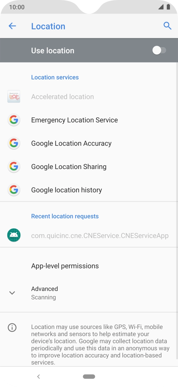 Press the indicator next to 