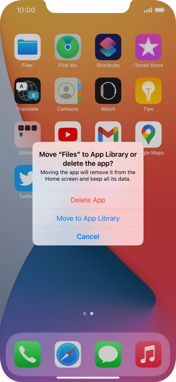 Press Delete App.