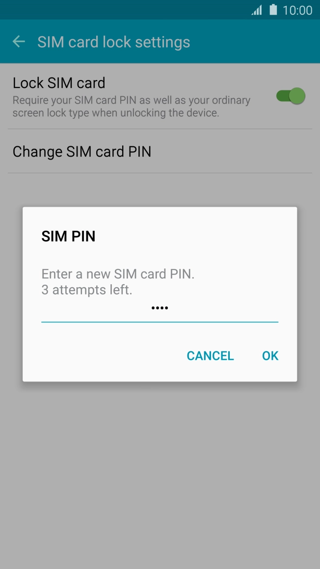 Key in a new four-digit PIN and press OK.