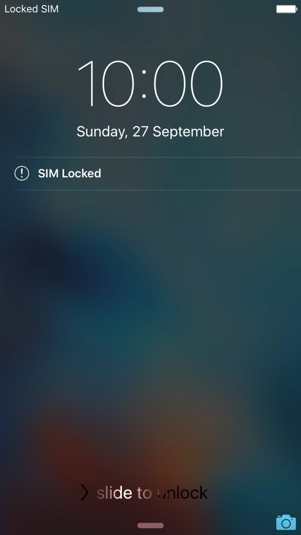 Slide your finger right on the screen.