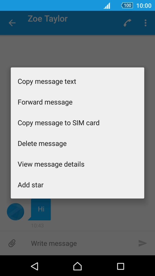 Press Forward message.