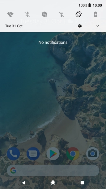 Press the settings icon. Press the settings icon.