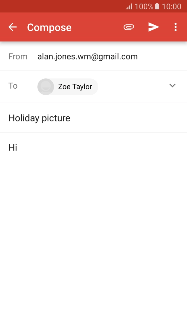 Write the required text and press the send icon.