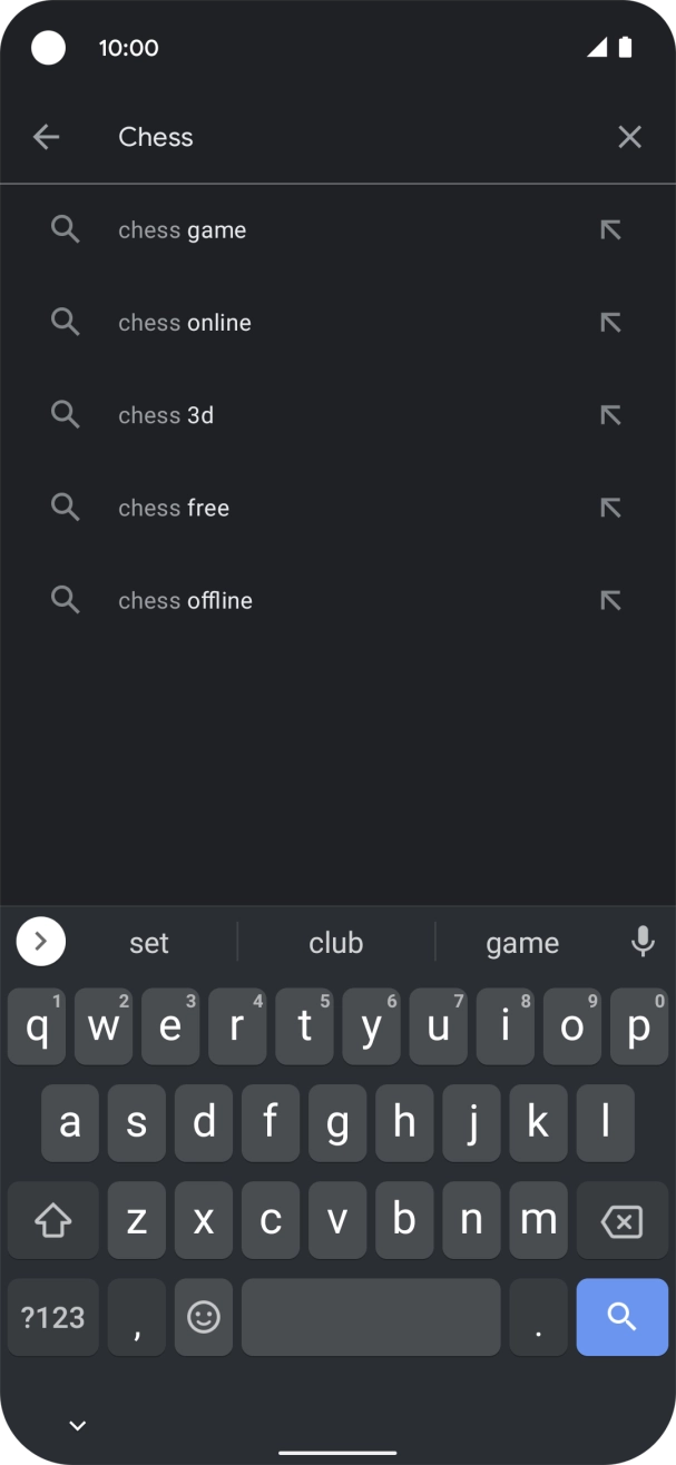 Key in the name or subject of the required app and press the search icon. Key in the name or subject of the required app and press the search icon.