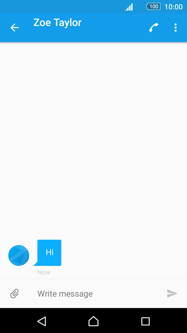 Press and hold the required text message until a pop-up menu is displayed.