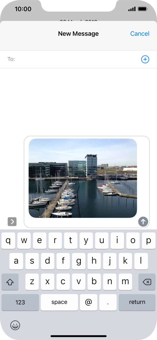 Press To: and key in the first letters of the recipient's name.