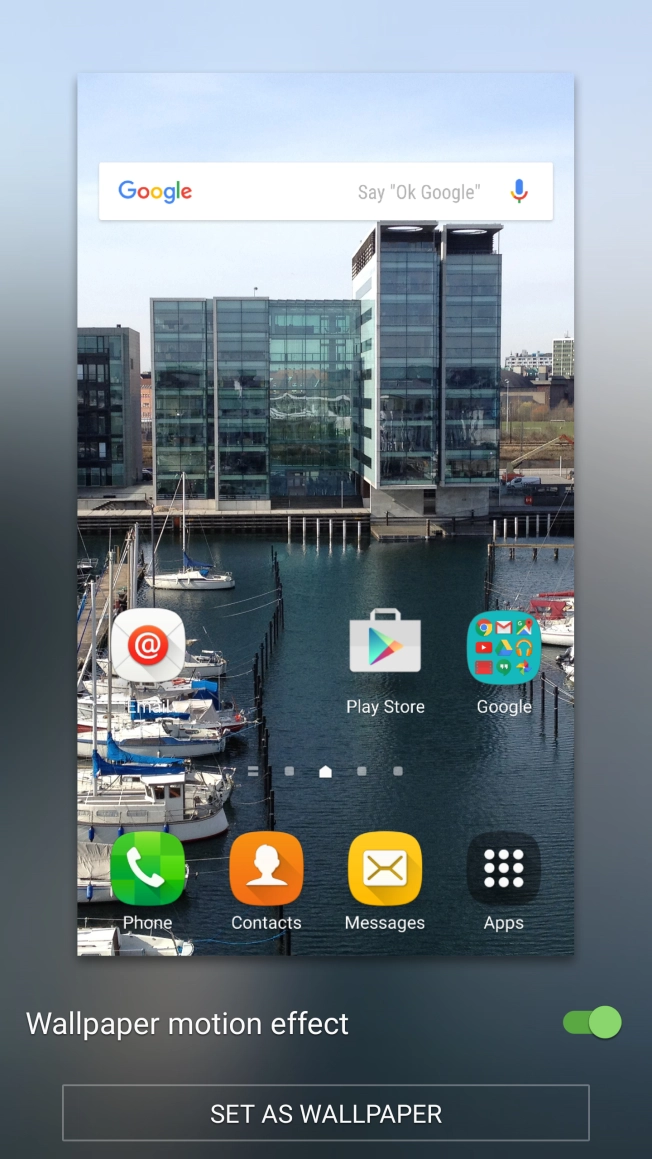 Press SET AS WALLPAPER.