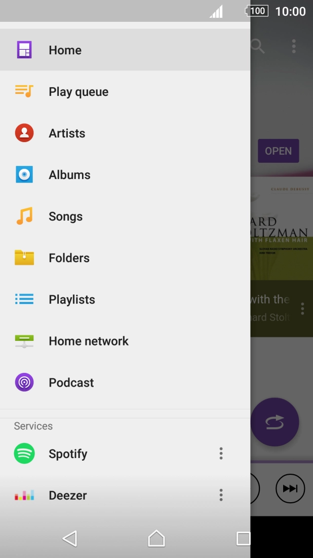 Press the required category and go to the required audio file.