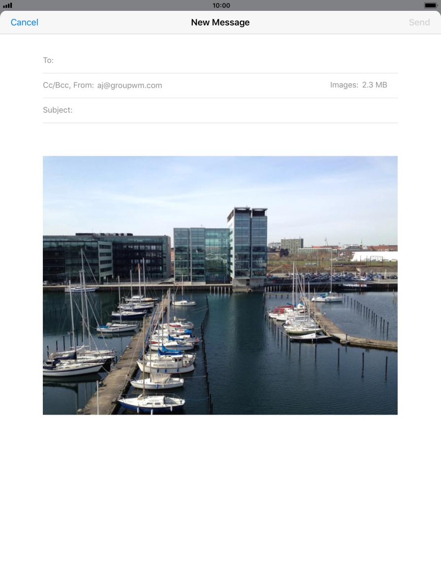 Press To: and key in the first letters of the recipient's name.