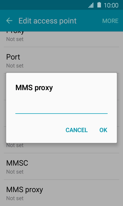 Key in 10.1.1.180 and press OK.