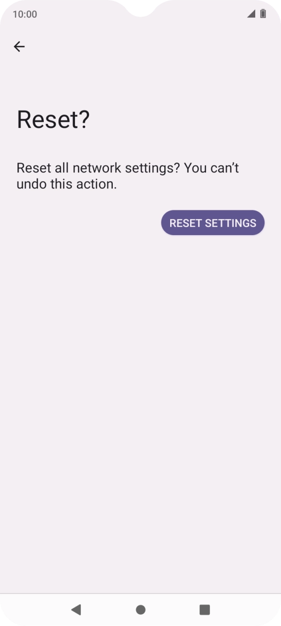 Press RESET SETTINGS. Press RESET SETTINGS.