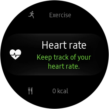 Press the heart rate sensor icon. Press the heart rate sensor icon.