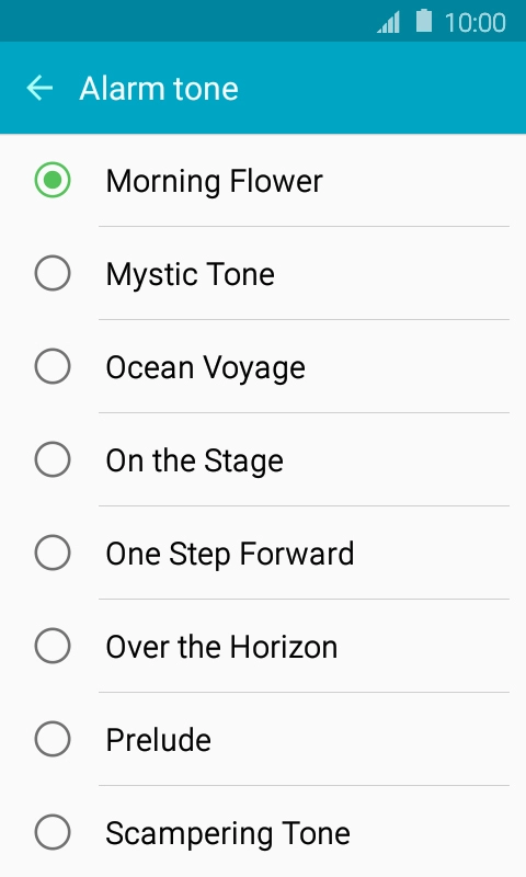 Press the required tone.