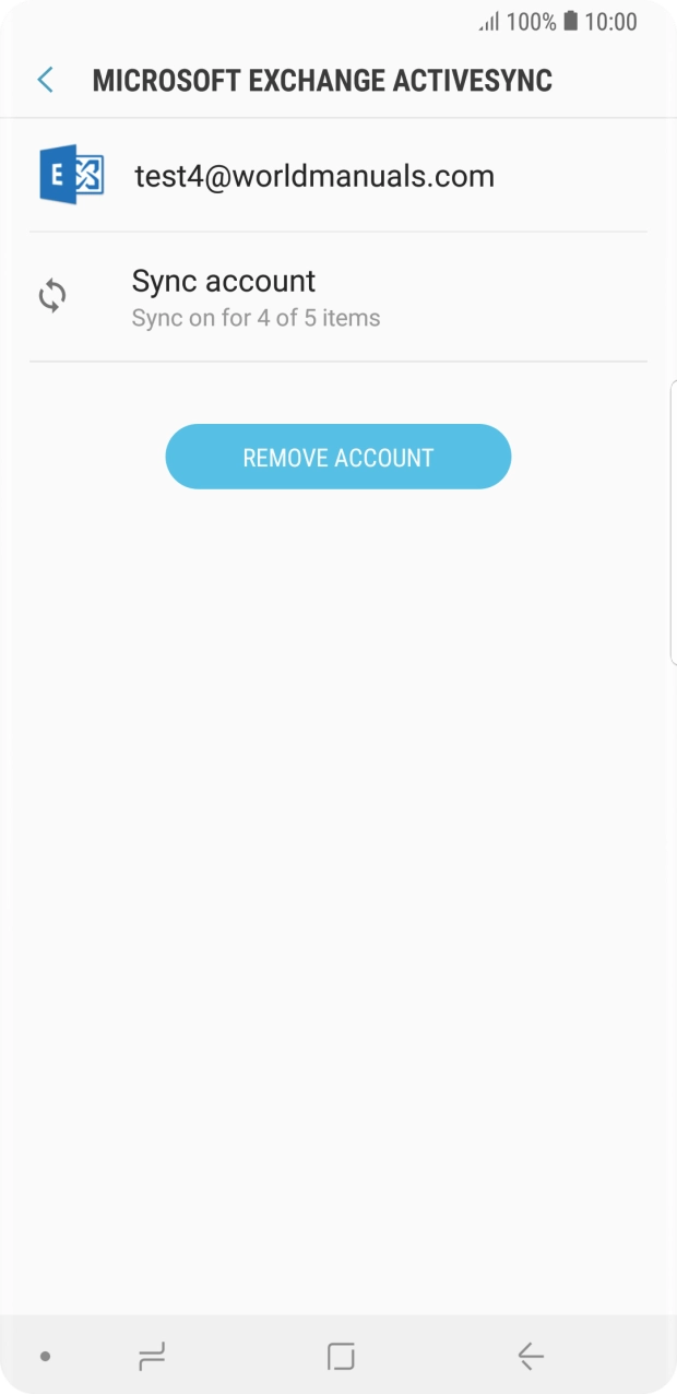 Press REMOVE ACCOUNT.
