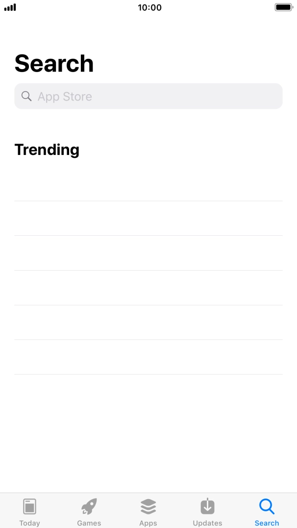 Press the search field.