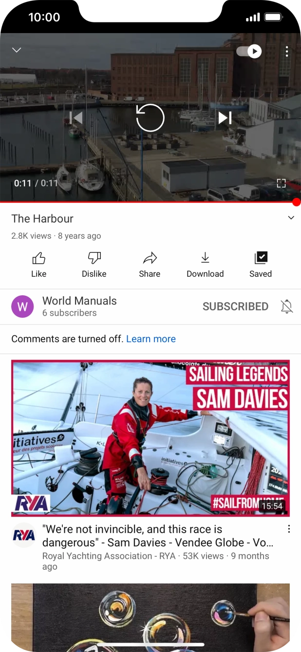 Slide your finger upwards starting from the bottom of the screen to return to the home screen.