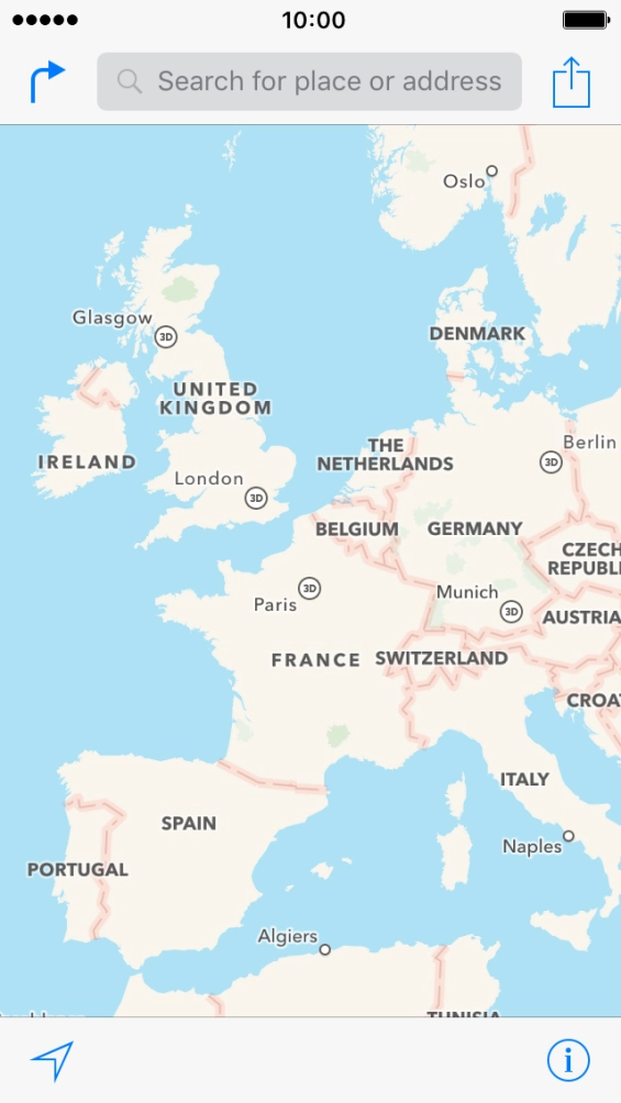 Press Search for place or address. Press Search for place or address.