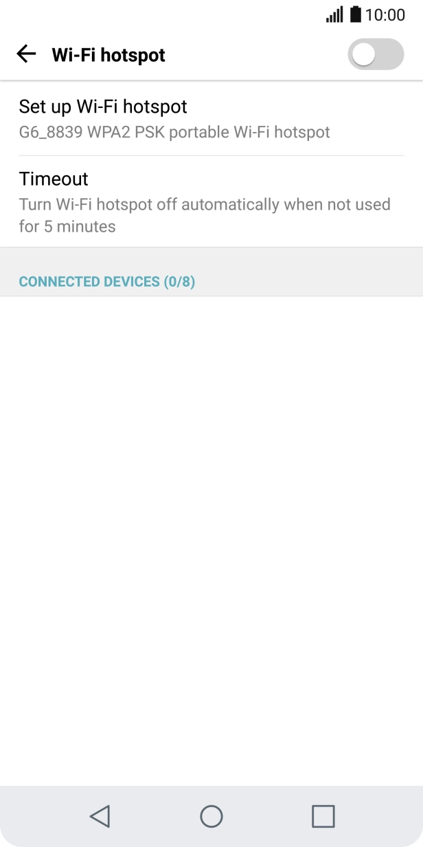 Press Set up Wi-Fi hotspot.