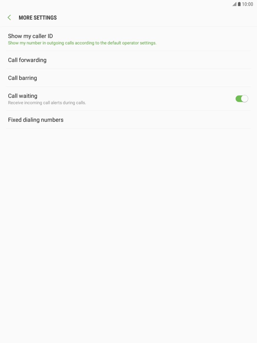 Press Call forwarding.