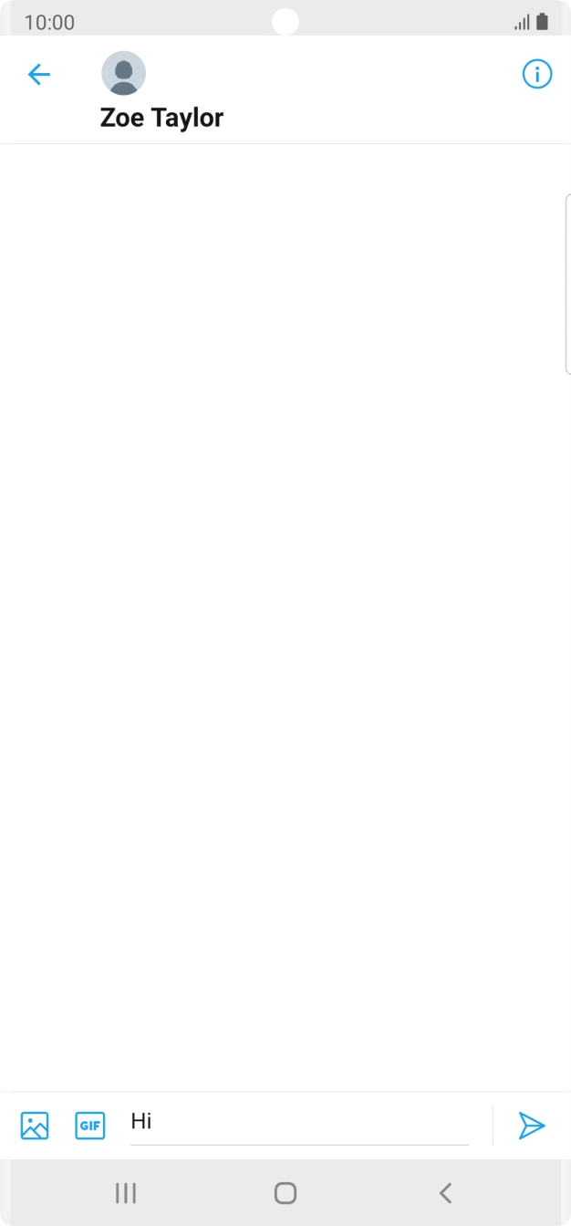Write the required message and press the send icon.