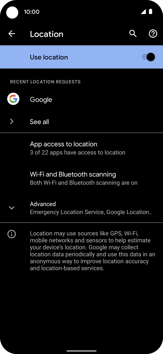 Press App access to location.