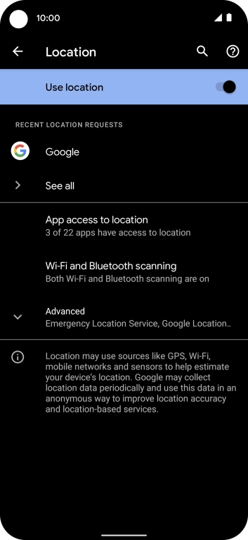Press App access to location. Press App access to location.