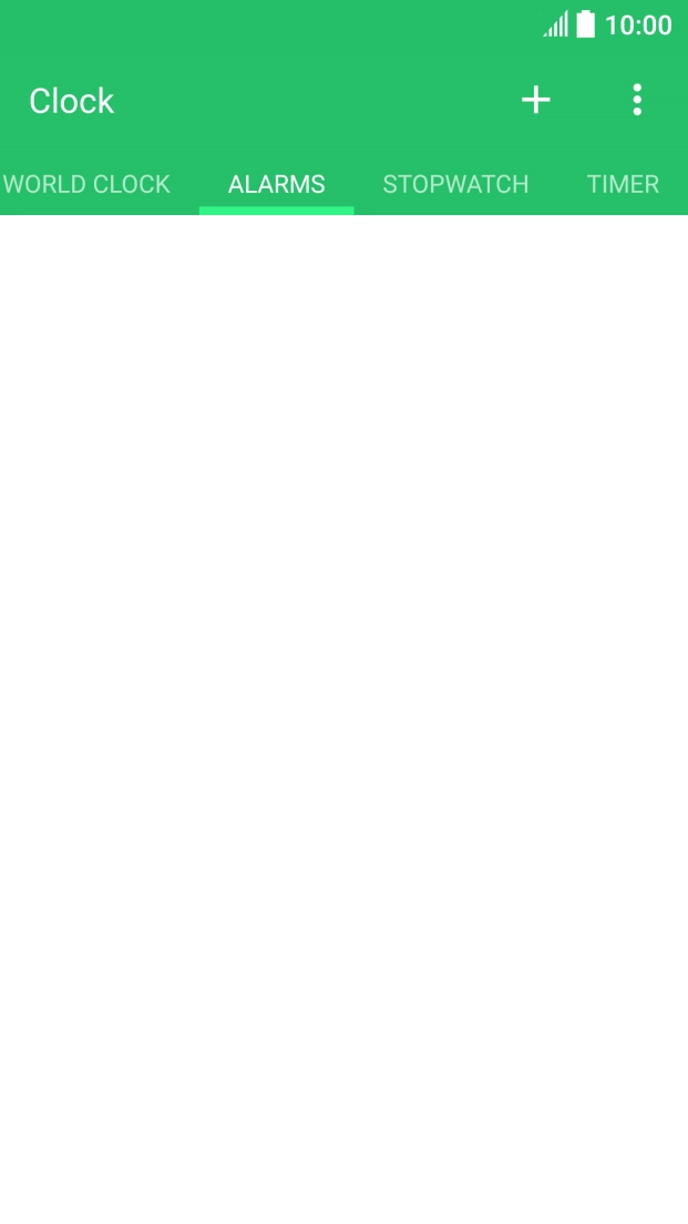 Press the new alarm icon.