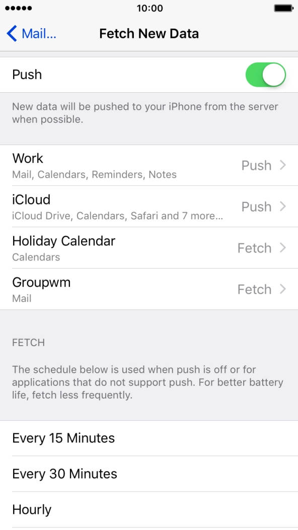 If you turn off the function, press the required setting.