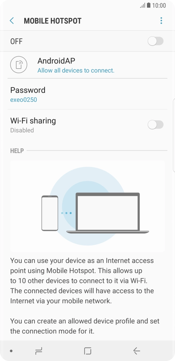 Press the menu icon.