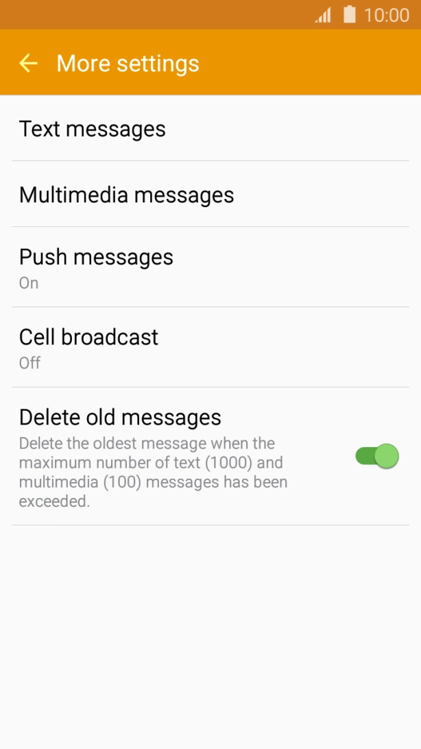 Press Text messages.