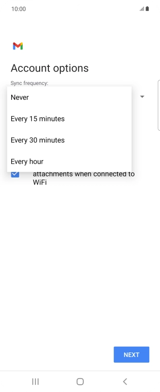 Press the required setting. Press the required setting.