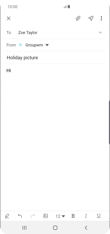 Press the attachment icon. Press the attachment icon.