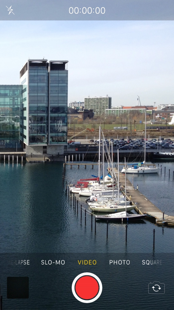 Slide your finger right or left on the screen to select PHOTO.