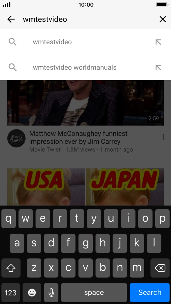 Key in the required search word and press Search.