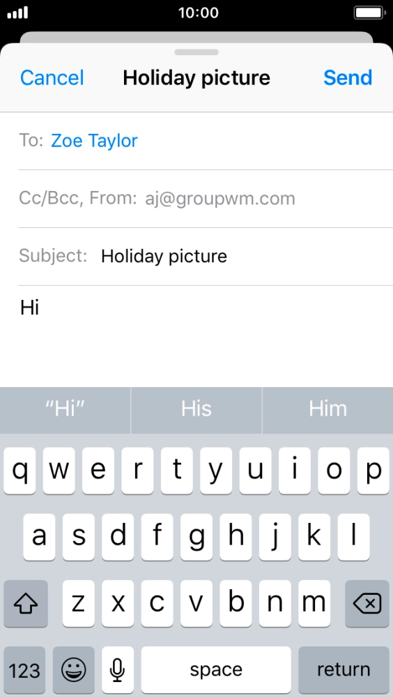 Press and hold the text input field until a pop-up menu is displayed.