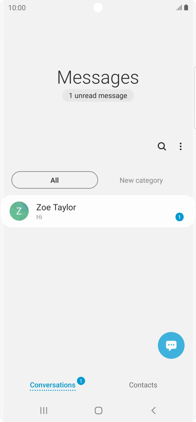 Press the menu icon.