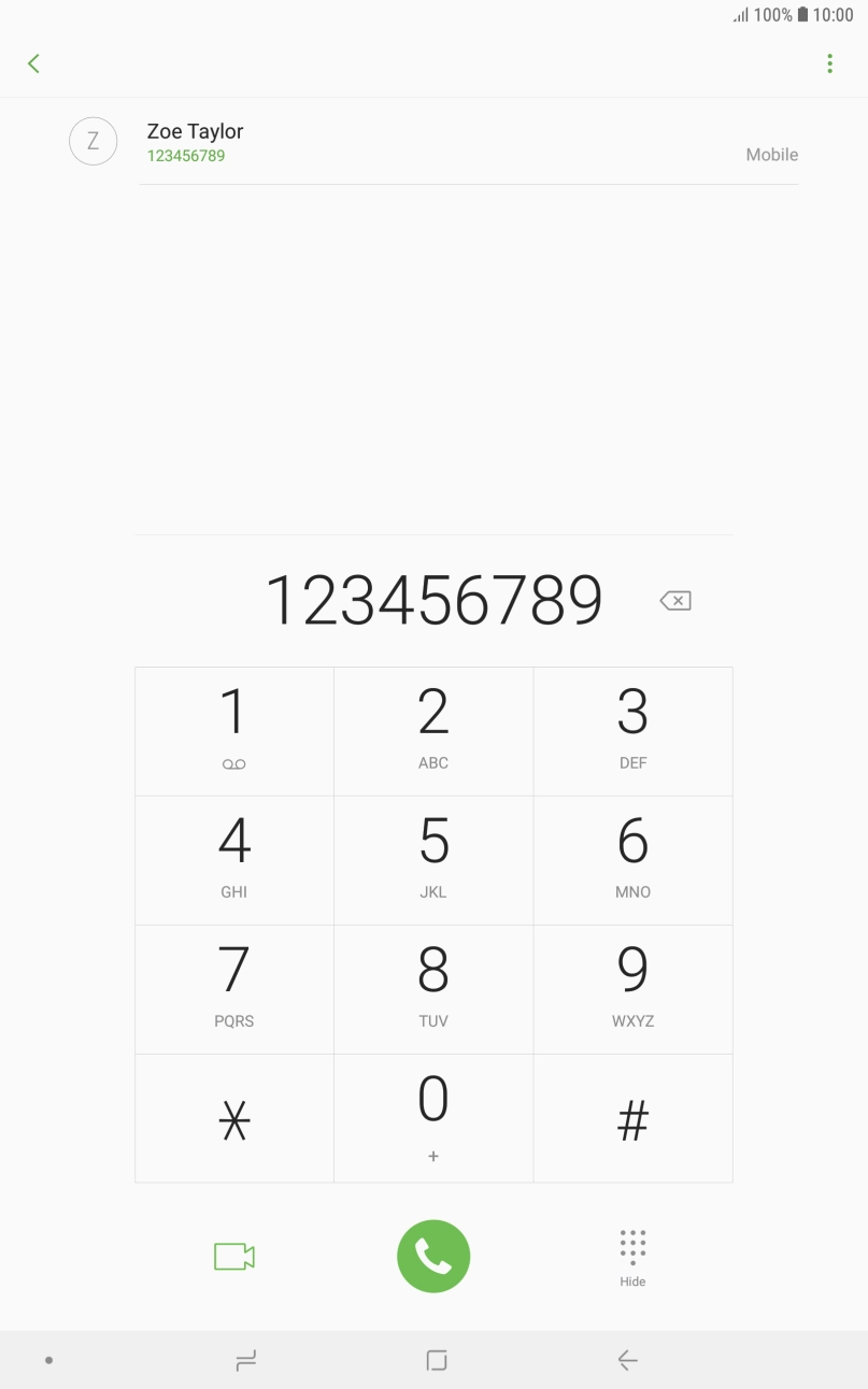 Key in the required number and press the call icon.