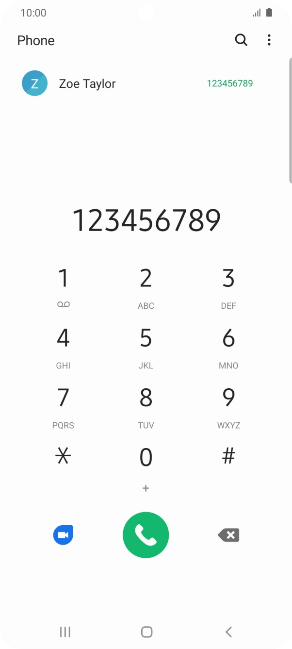 Key in the required number and press the call icon.
