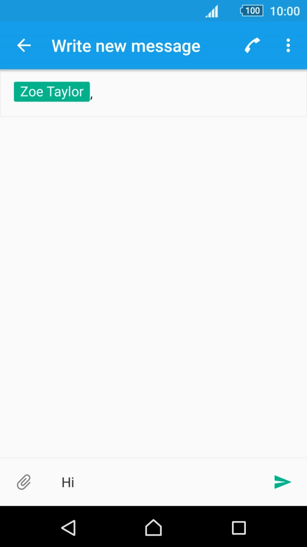 Press the send icon.