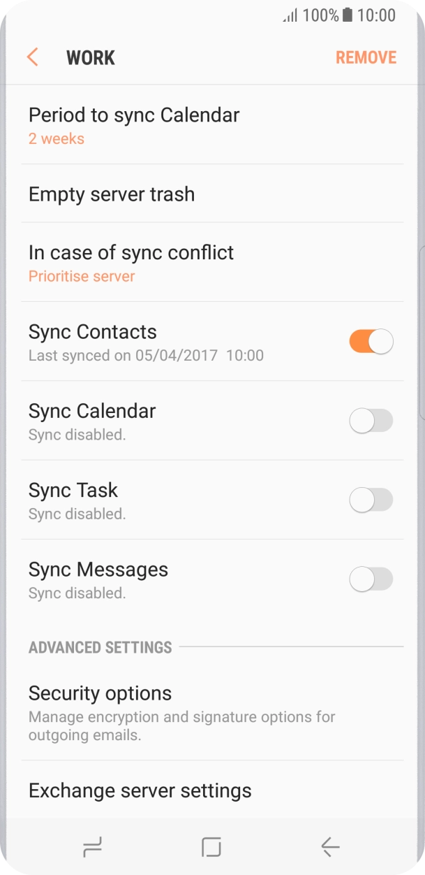 Press the required data types to turn the function on or off. Press the required data types to turn the function on or off.