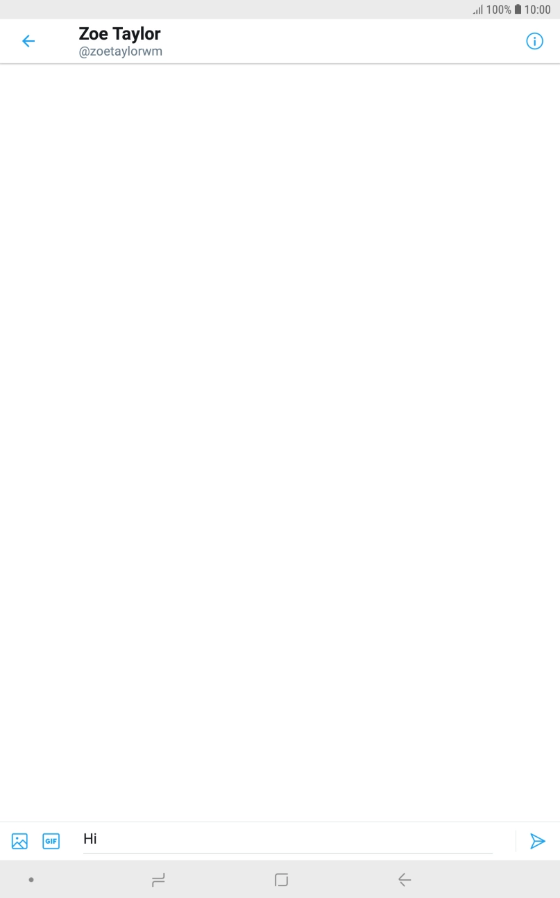Write the required message and press the send icon.