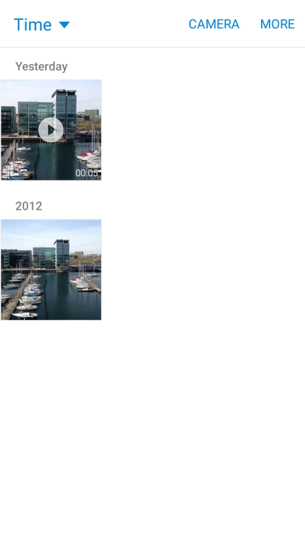 Press the required picture or video clip.